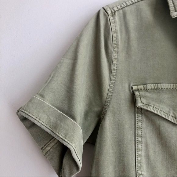 Liverpool Los Angeles Short Sleeve Cargo Jacket Sagebush Green Women Size S NWT - Picture 5 of 13